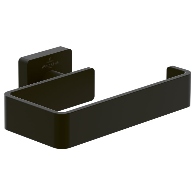 V&B Elements Striking Matt Black Toilet Roll Holder Sanctuary Bathrooms